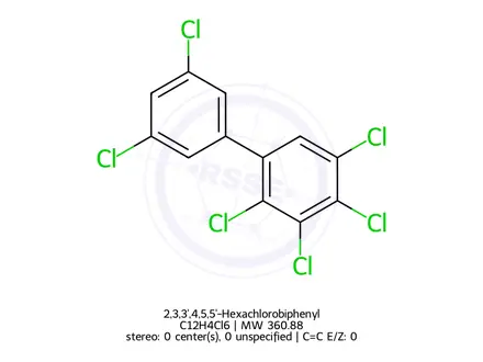 Chemical structure of 2,3,3',4,5,5'-Hexachlorobiphenyl