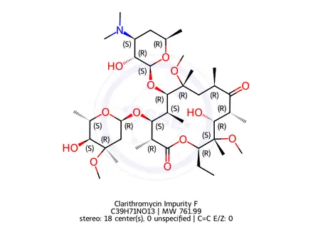 Chemical structure of Clarithromycin Impurity F