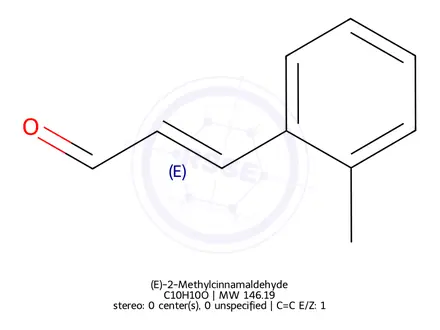 Chemical structure of (E)-2-Methylcinnamaldehyde