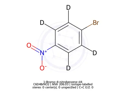 Chemical structure of 1-Bromo-4-nitrobenzene-d4
