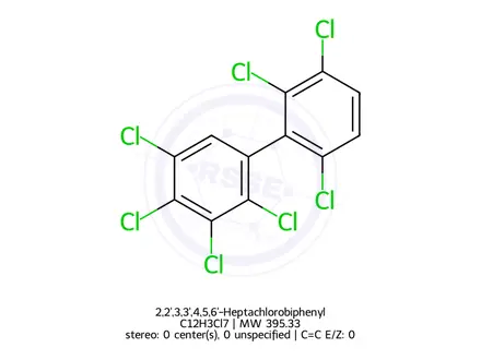 Chemical structure of 2,2',3,3',4,5,6'-Heptachlorobiphenyl
