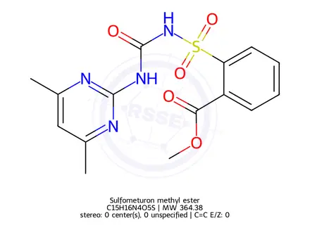 Chemical structure of Sulfometuron methyl ester