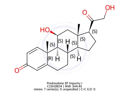 Chemical structure of Prednisolone EP Impurity I