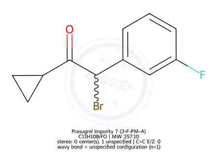 Chemical structure of Prasugrel Impurity 7 (3-F-PM-A)