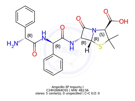 Chemical structure of Ampicillin EP Impurity I