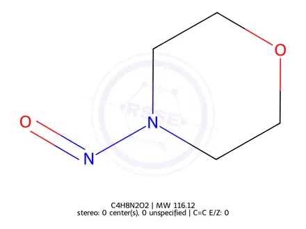 Chemical structure of N-nitrosomorpholine