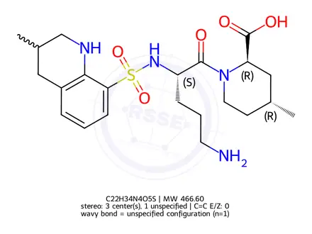 Chemical structure of Argatroban impurity G