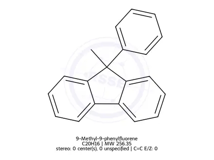 Chemical structure of 9-Methyl-9-phenylfluorene