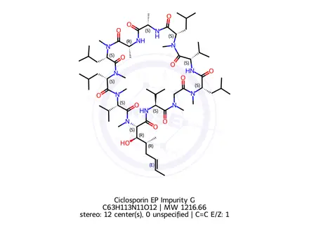 Chemical structure of Ciclosporin EP Impurity G
