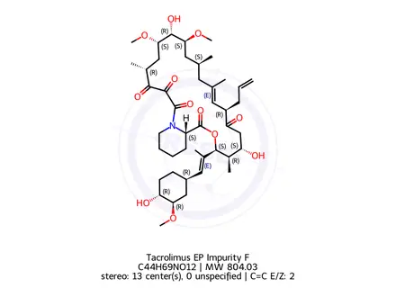 Chemical structure of Tacrolimus EP Impurity F