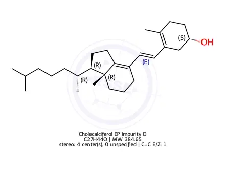 Chemical structure of Cholecalciferol EP Impurity D