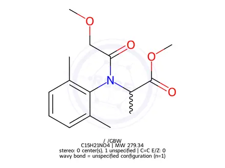 Chemical structure of Metalaxyl