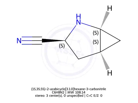 Chemical structure of (1S,3S,5S)-2-azabicyclo[3.1.0]hexane-3-carbonitrile