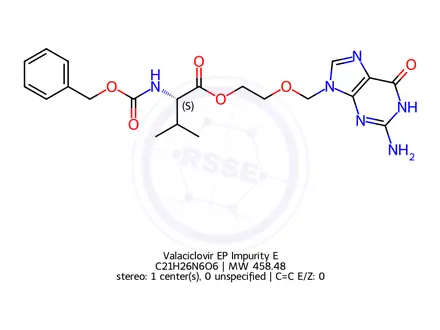 Chemical structure of Valaciclovir EP Impurity E