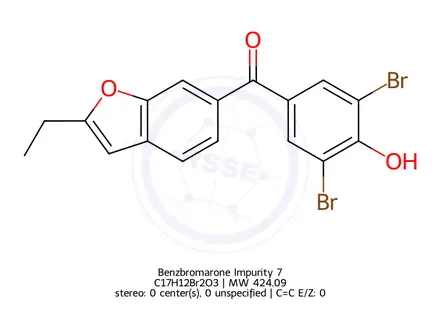 Chemical structure of Benzbromarone Impurity 7