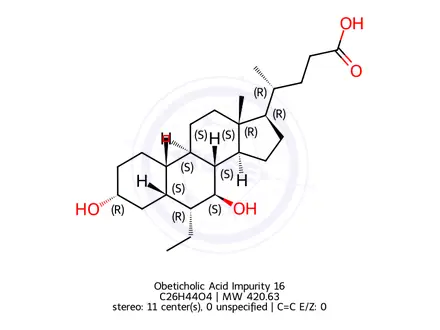 Chemical structure of Obeticholic Acid Impurity 16