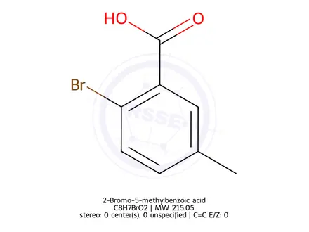 Chemical structure of 2-Bromo-5-methylbenzoic acid