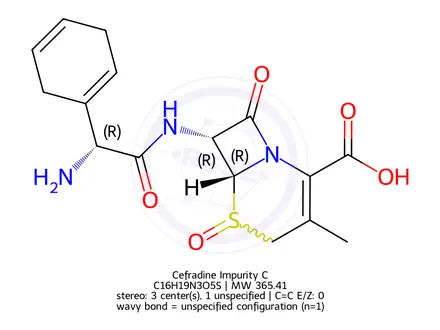 Chemical structure of Cefradine Impurity C