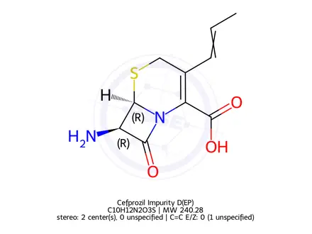 Chemical structure of Cefprozil EP Impurity D