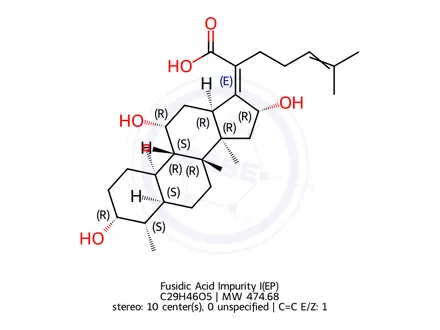 Chemical structure of Fusidic Acid Impurity I(EP)
