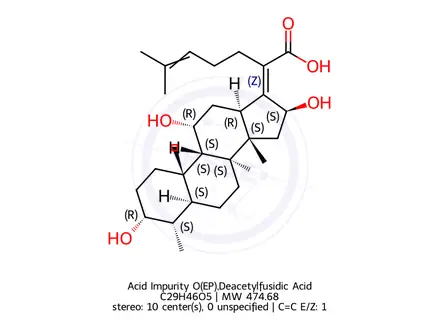 Chemical structure of Acid Impurity O(EP),Deacetylfusidic Acid