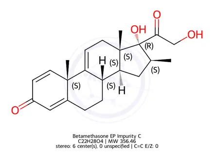 Chemical structure of Betamethasone EP Impurity C