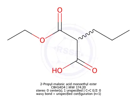 Chemical structure of 2-Propyl-malonic acid monoethyl ester