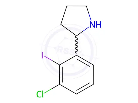 Chemical structure of Pyrrolidine, 2-(3-chloro-2-iodophenyl)-