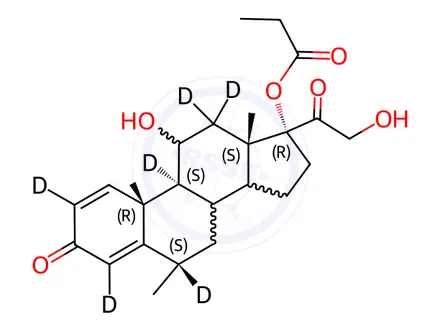 Chemical structure of 6a-Methyl Prednisolone 17-Propionate