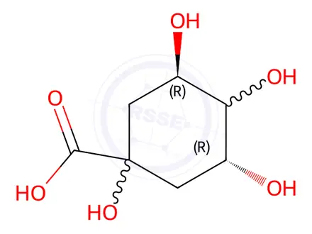 Chemical structure of D-(-)-Quinic Acid