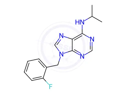Chemical structure of 9-(2-Fluorobenzyl)-N-isopropyl-9H-purin-6-amine