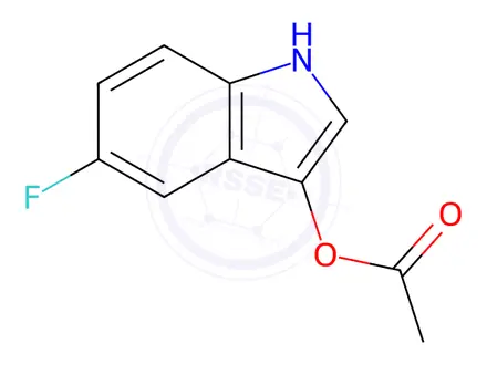 Chemical structure of (5-fluoro-1H-indol-3-yl) acetate