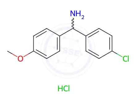 Chemical structure of (4-Chlorophenyl)(4-methoxyphenyl)methanaminehydrochloride