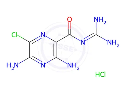 Chemical structure of Amiloride hydrochloride