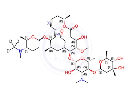 Chemical structure of Spiramycin Impurity 9-d3 (Spiramycin I-d3)