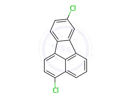 Chemical structure of 3,8-Dichlorofluoranthene