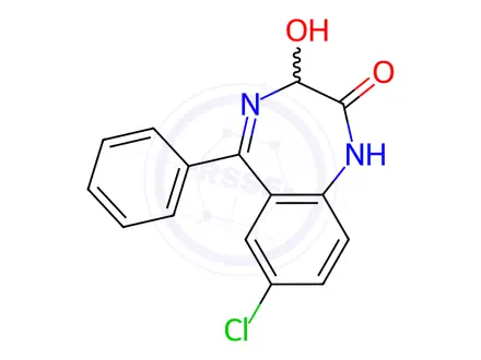 Chemical structure of Oxazepam CIV(Secondary Standards traceble to USP)