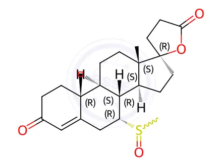 Chemical structure of 7alpha-Thiomethylspironolactone sulfoxide
