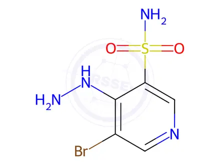 Chemical structure of 5-Bromo-4-hydrazinylpyridine-3-sulfonamide