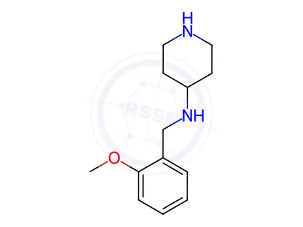 Chemical structure of N-(2-Methoxybenzyl)piperidine-4-amine dihydrochloride