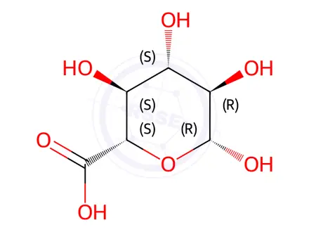 Chemical structure of Sodium Glucuronic Acid Impurity 59 (β-D-Glucopyranuronic Acid)