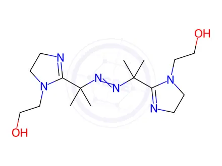 Chemical structure of 2,2'-AZOBIS[2-[1-(2-HYDROXYETHYL)-2-IMIDAZOLIN-2-YL]PROPANE] DIHYDROCHLORIDE MONOHYDRATE