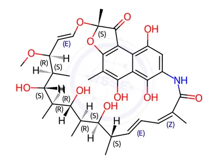 Chemical structure of Rifamycin Impurity 12 (25-Desacetyl Rifamycin)