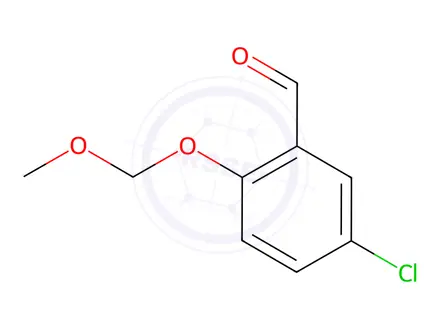 Chemical structure of Benzaldehyde, 5-chloro-2-(methoxymethoxy)-