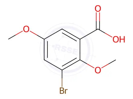Chemical structure of 3-bromo-2,5-dimethoxybenzoic acid