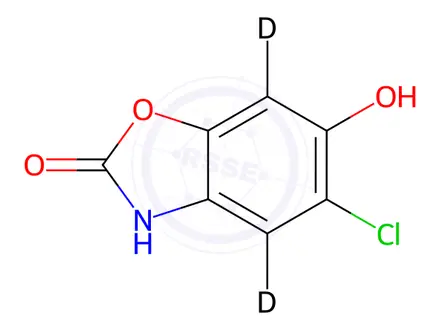 Chemical structure of 6-Hydroxy Chlorzoxazone-d2