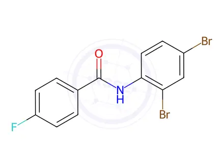 Chemical structure of N-(2,4-dibromophenyl)-4-fluorobenzamide