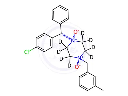 Chemical structure of Meclizine-d8 N,N'-Dioxide