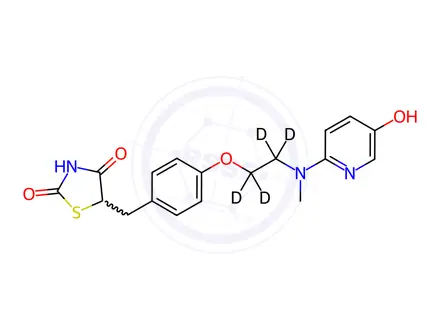 Chemical structure of 5-Hydroxy Rosiglitazone D4
