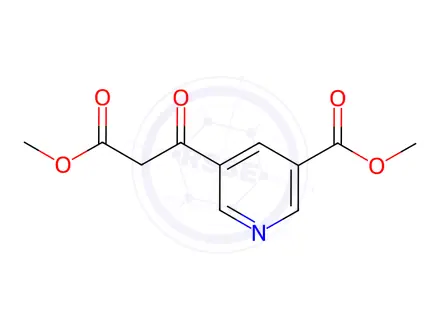 Chemical structure of Methyl 5-(3-methoxy-3-oxopropanoyl)nicotinate